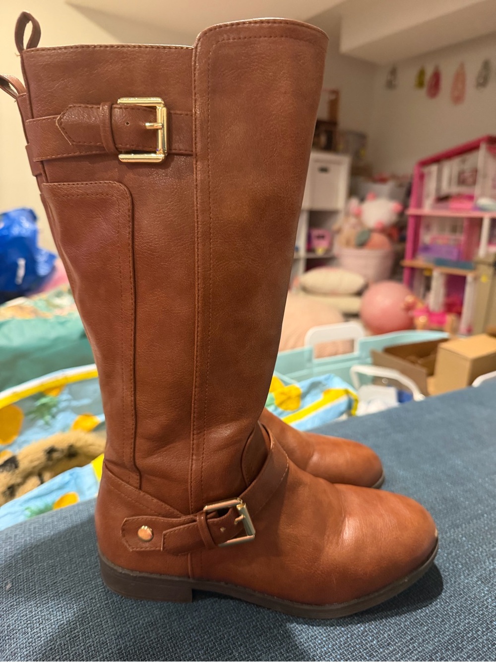 Girls Brown Rising Boots size 3 - Picture 3 of 8